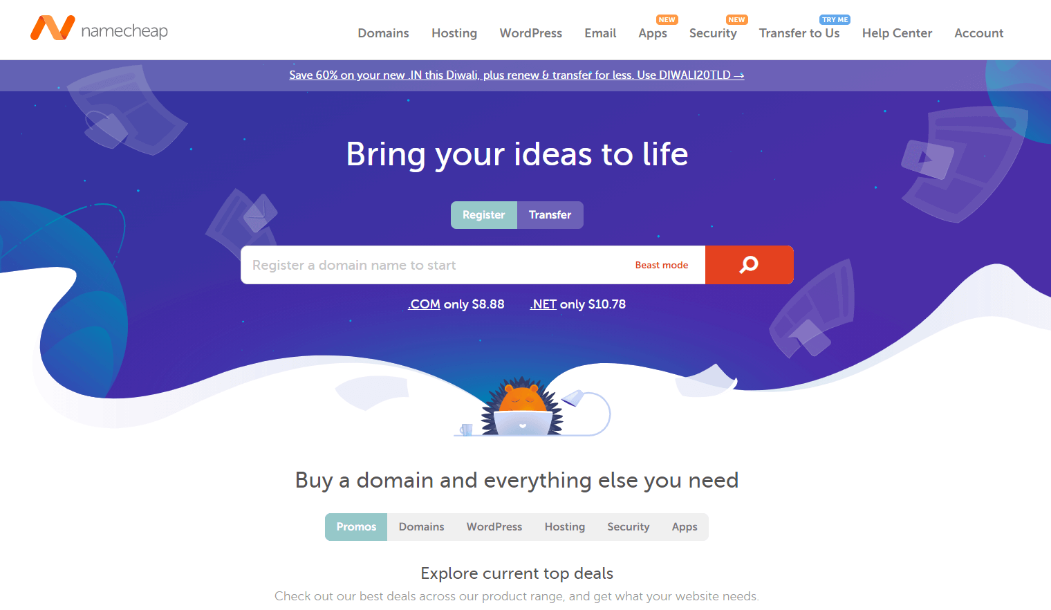 name cheap.com claim domain name website Design , we development company in Bangalore